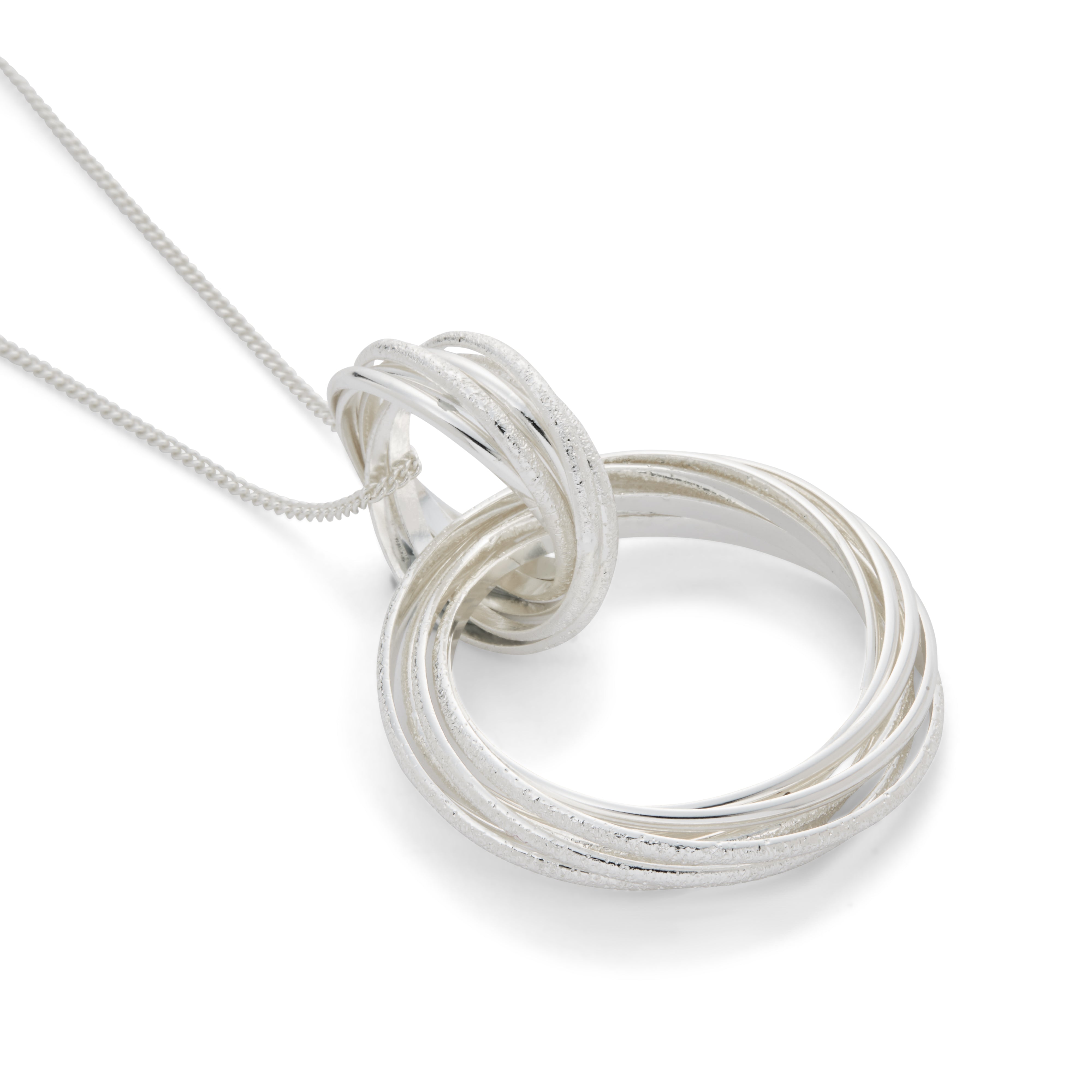 Silver Plated Multi Circle Pendant