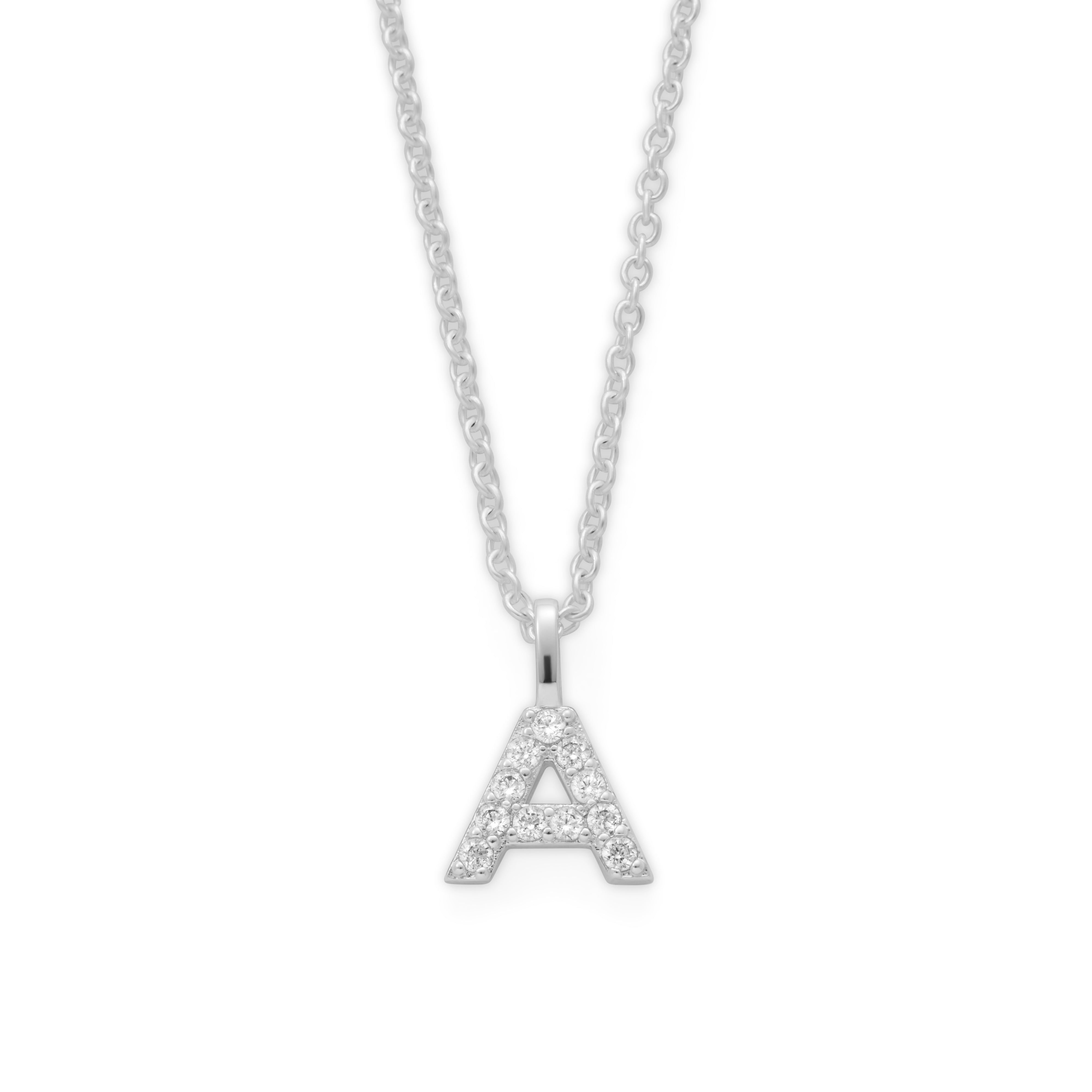 Silver Plated Alphabet Pendant