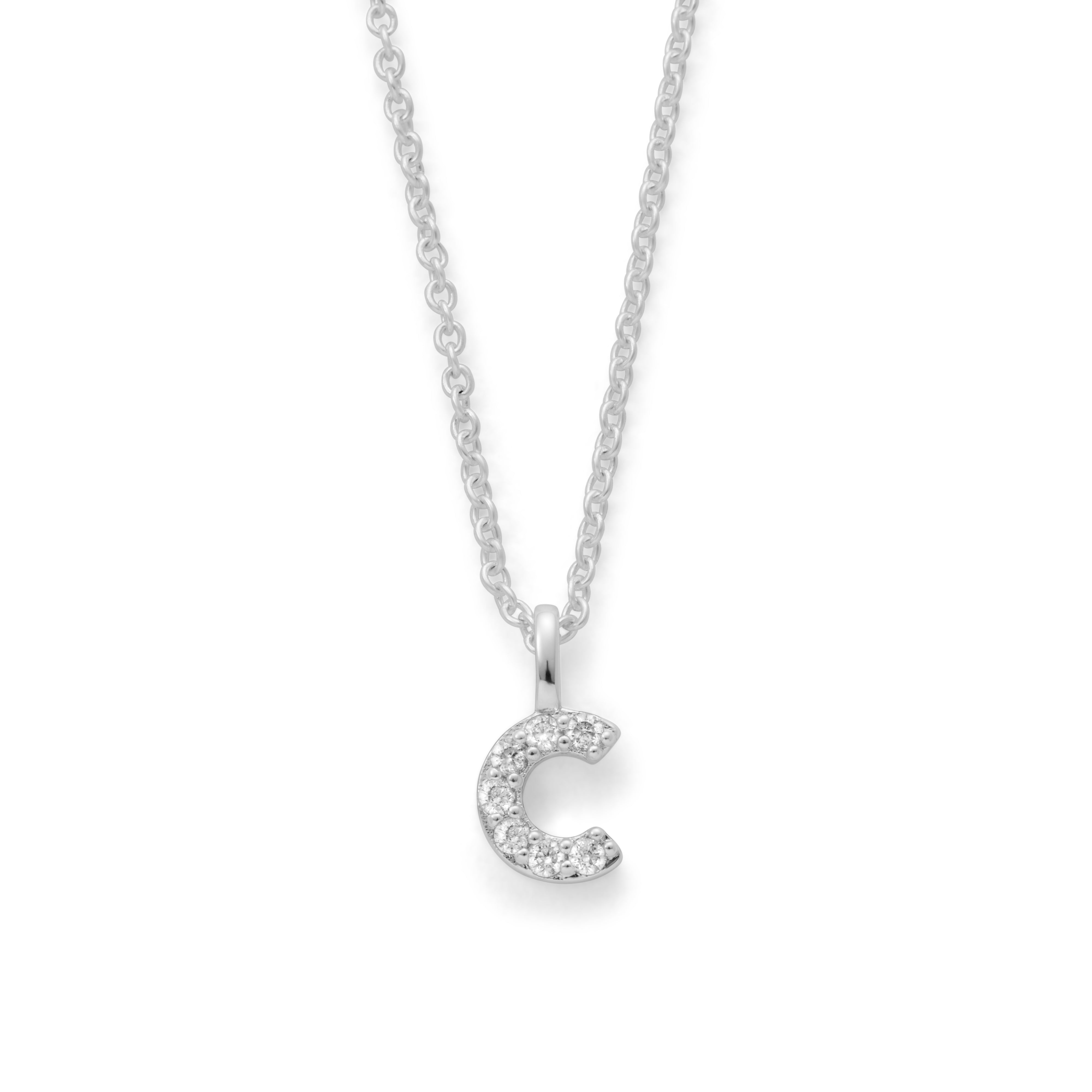 Silver Plated Alphabet Pendant