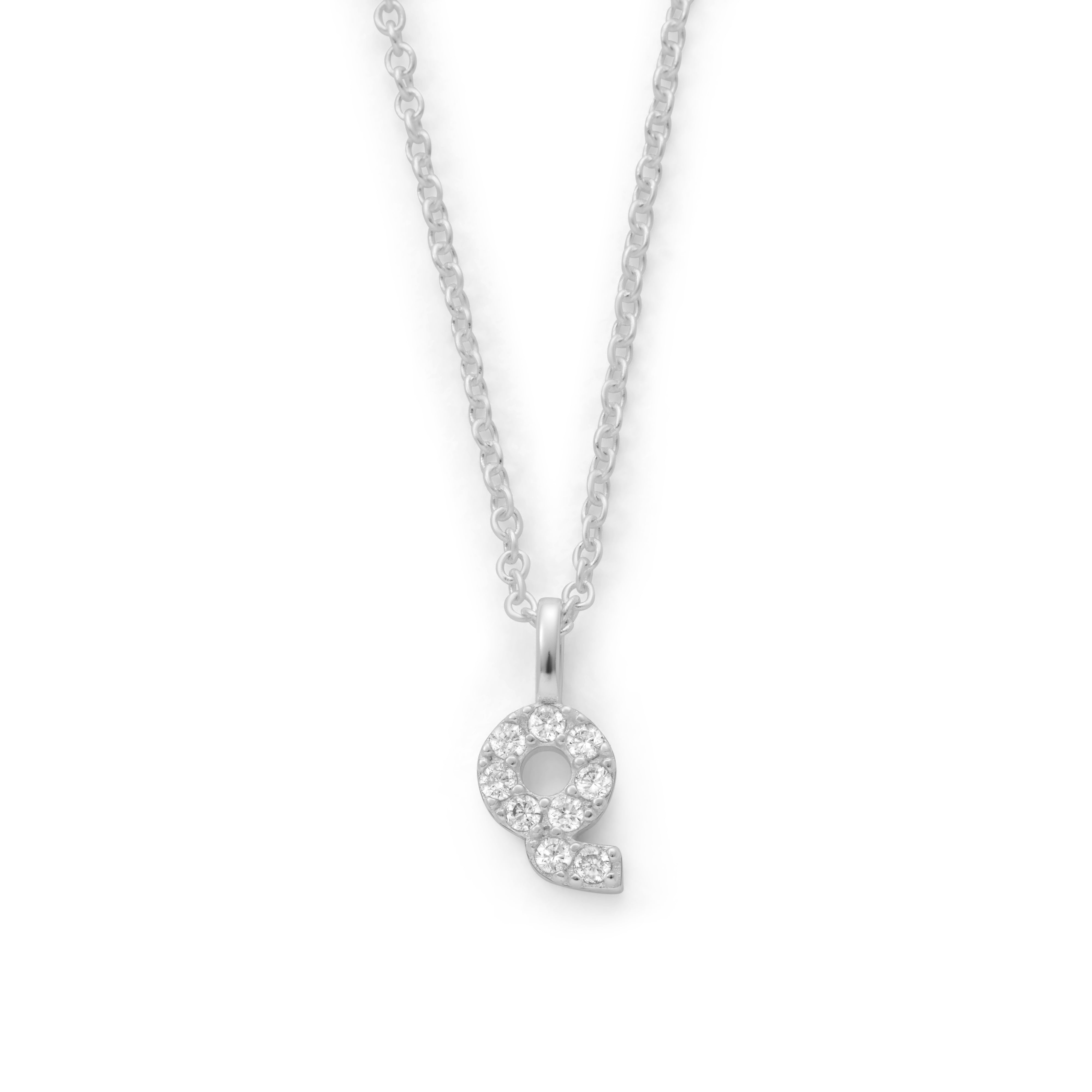 Silver Plated Alphabet Pendant
