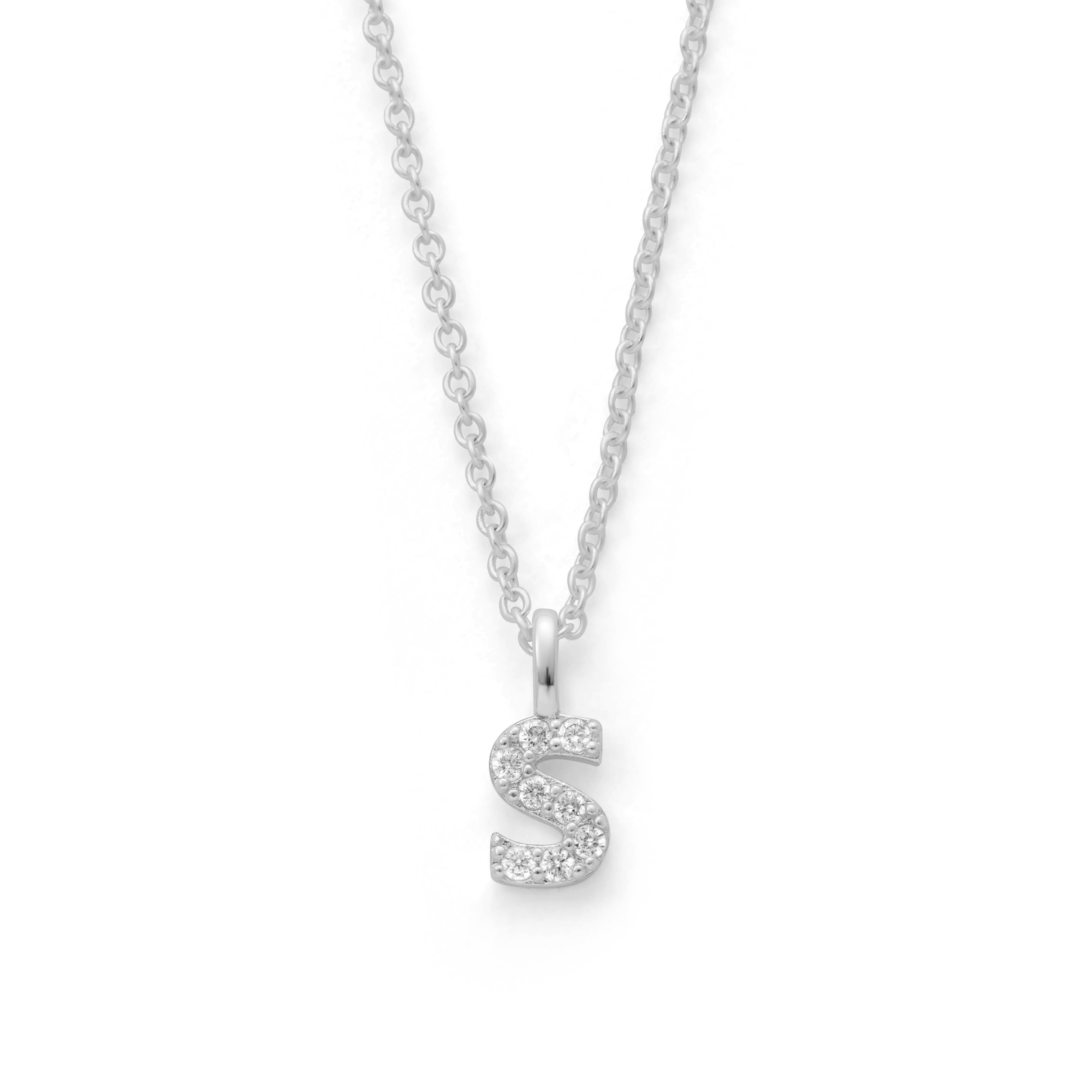 Silver Plated Alphabet Pendant