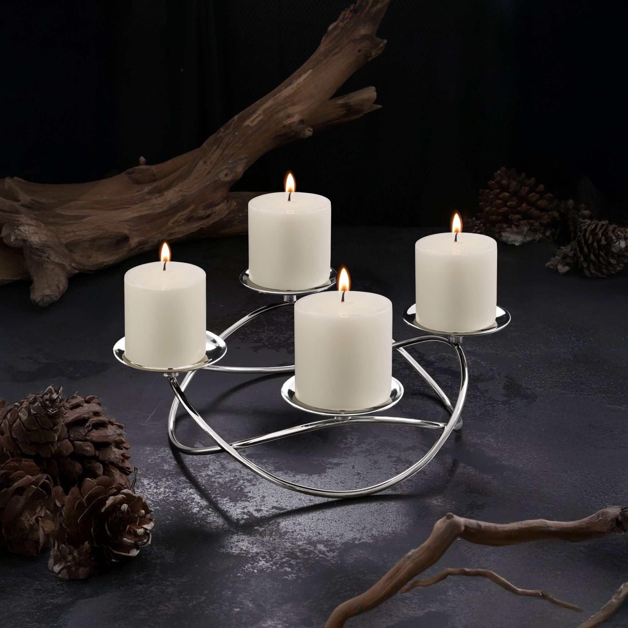 Circular Pillar Candle Holder