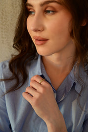 Gold Plated Claddagh Band Ring