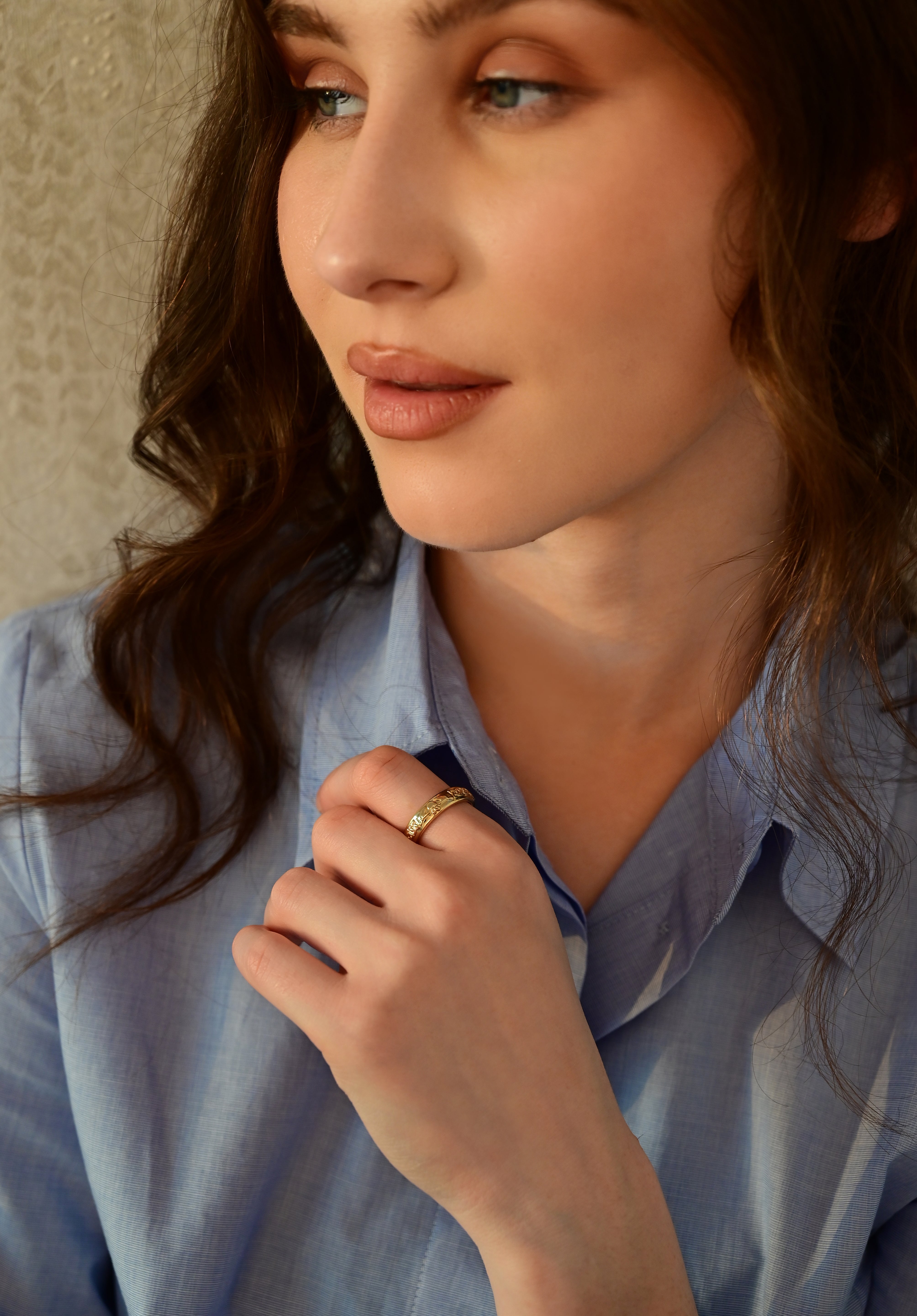 Gold Plated Claddagh Band Ring