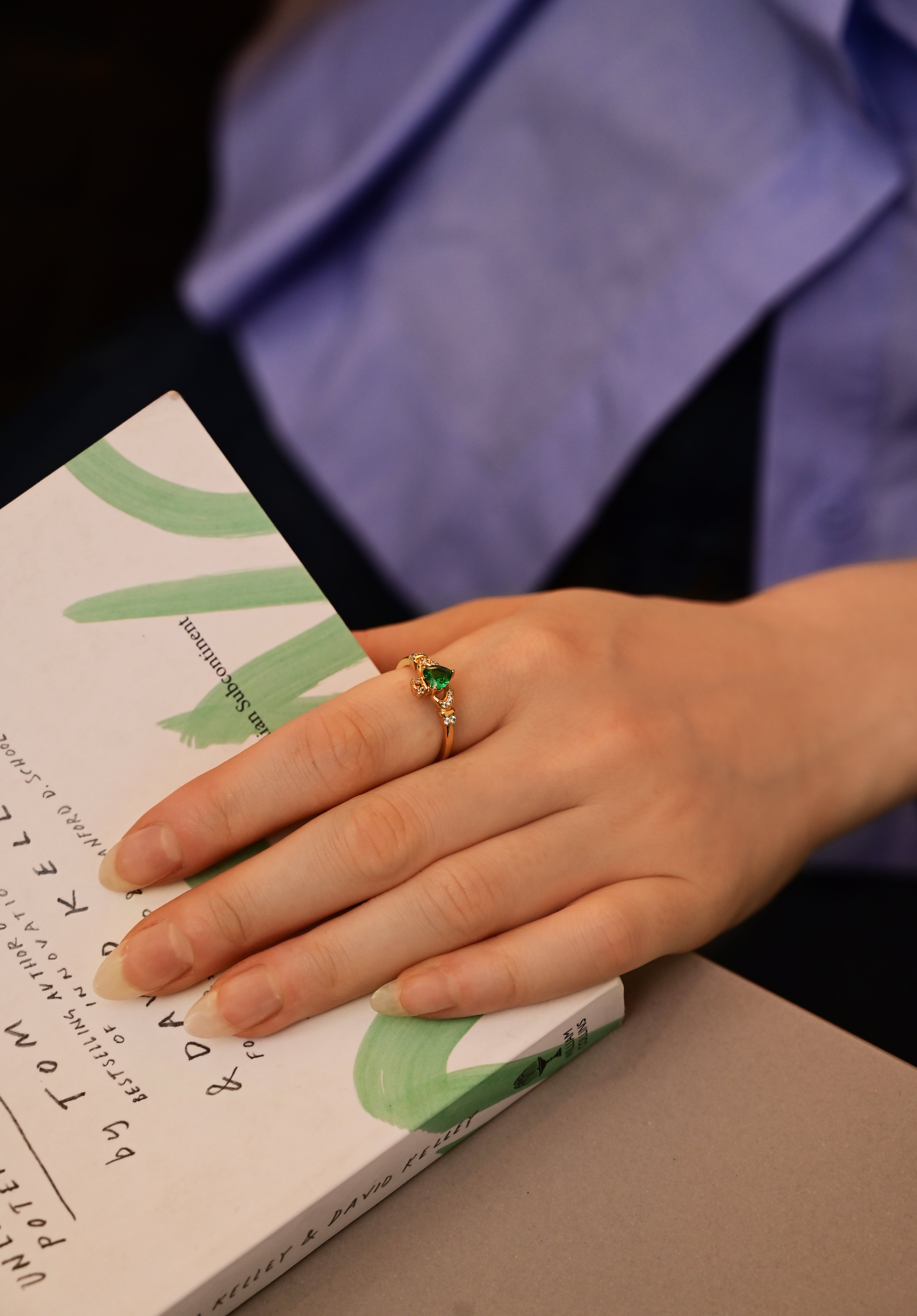 Gold Plated Emerald Green Claddagh Ring