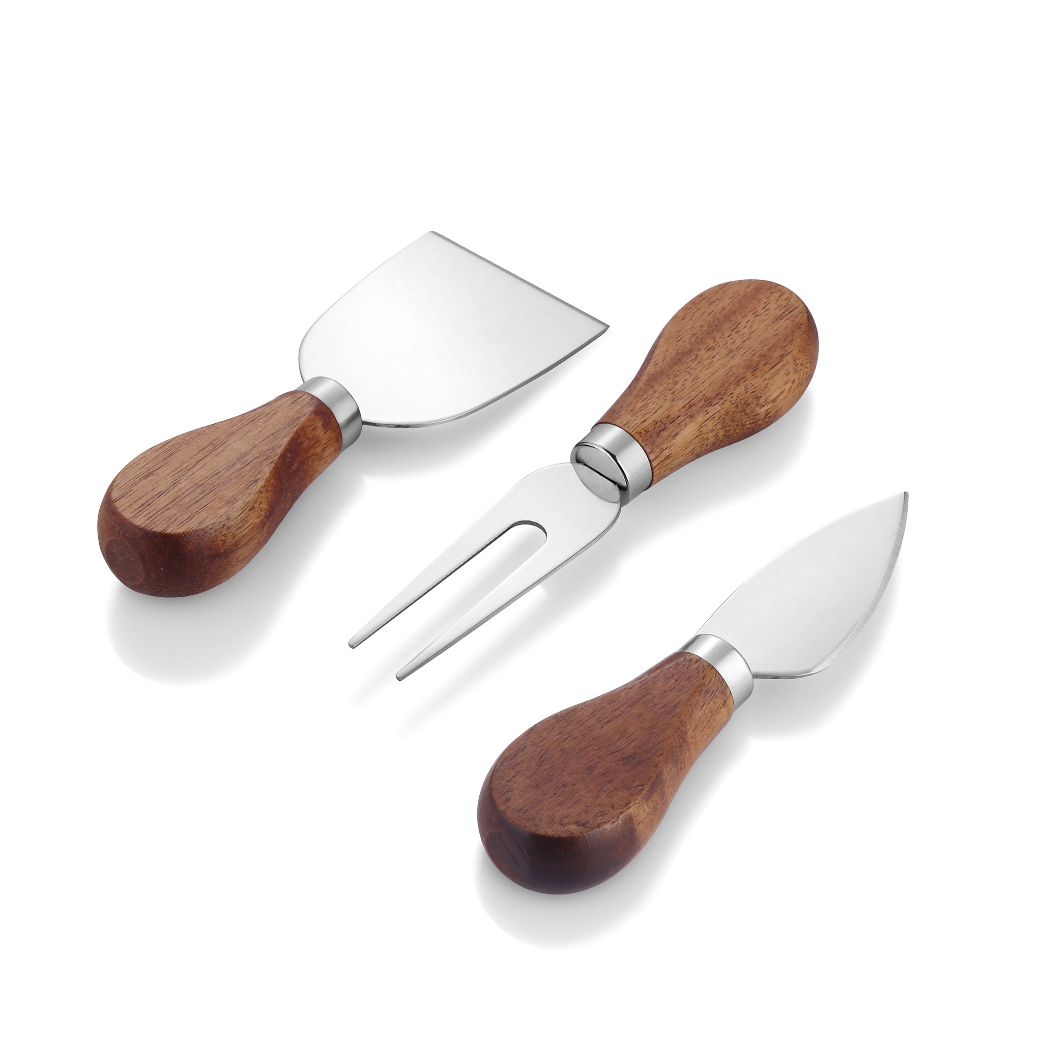 Stainless Steel Cheese Set with Wooden Handle