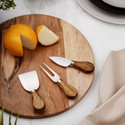 Stainless Steel Cheese Set with Wooden Handle