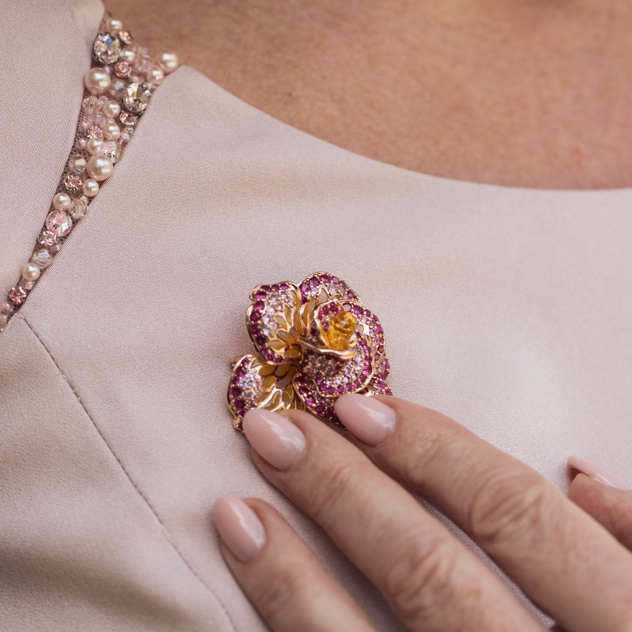 Rose Gold Plated Flower Pendant