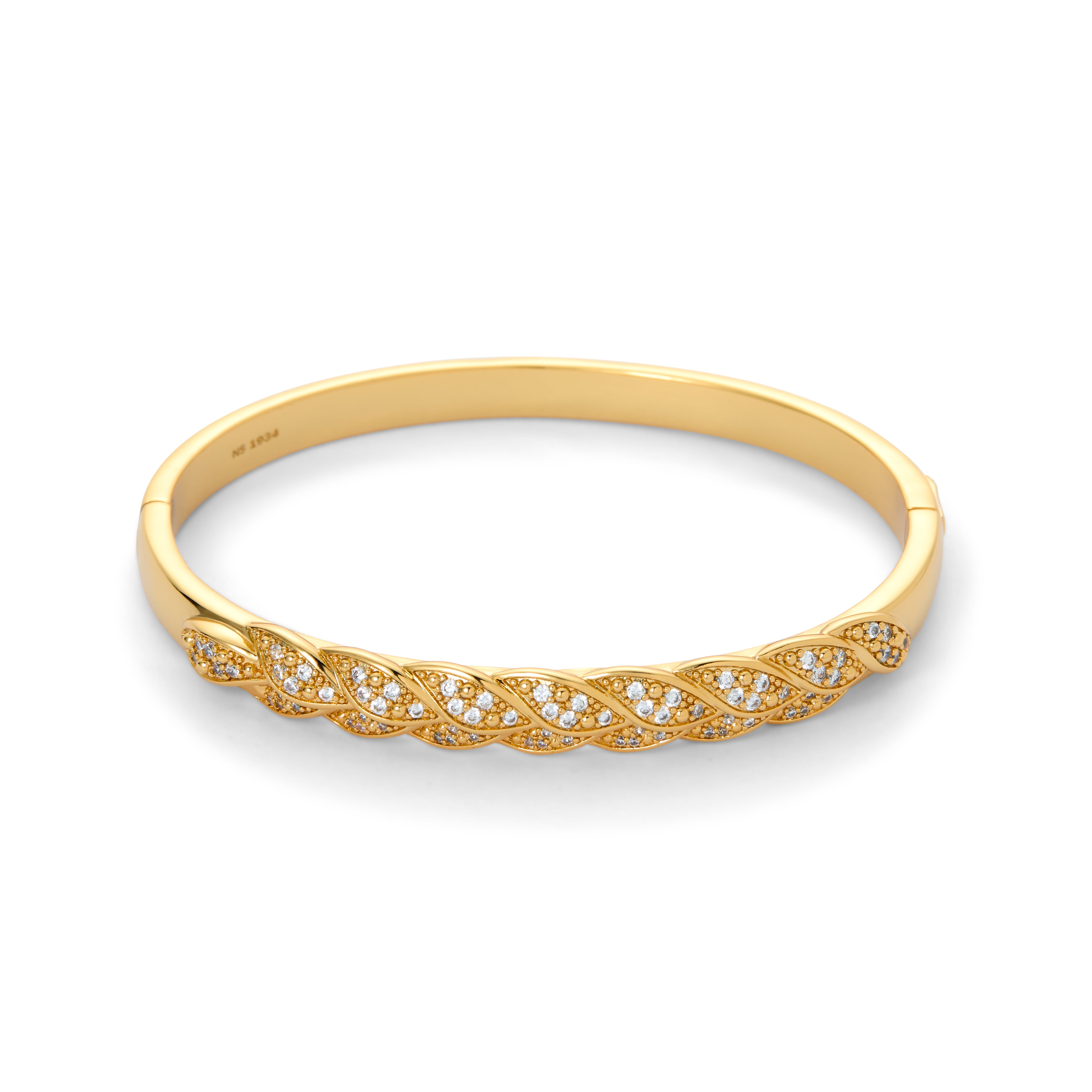 Gold Plated Leaf Bangle