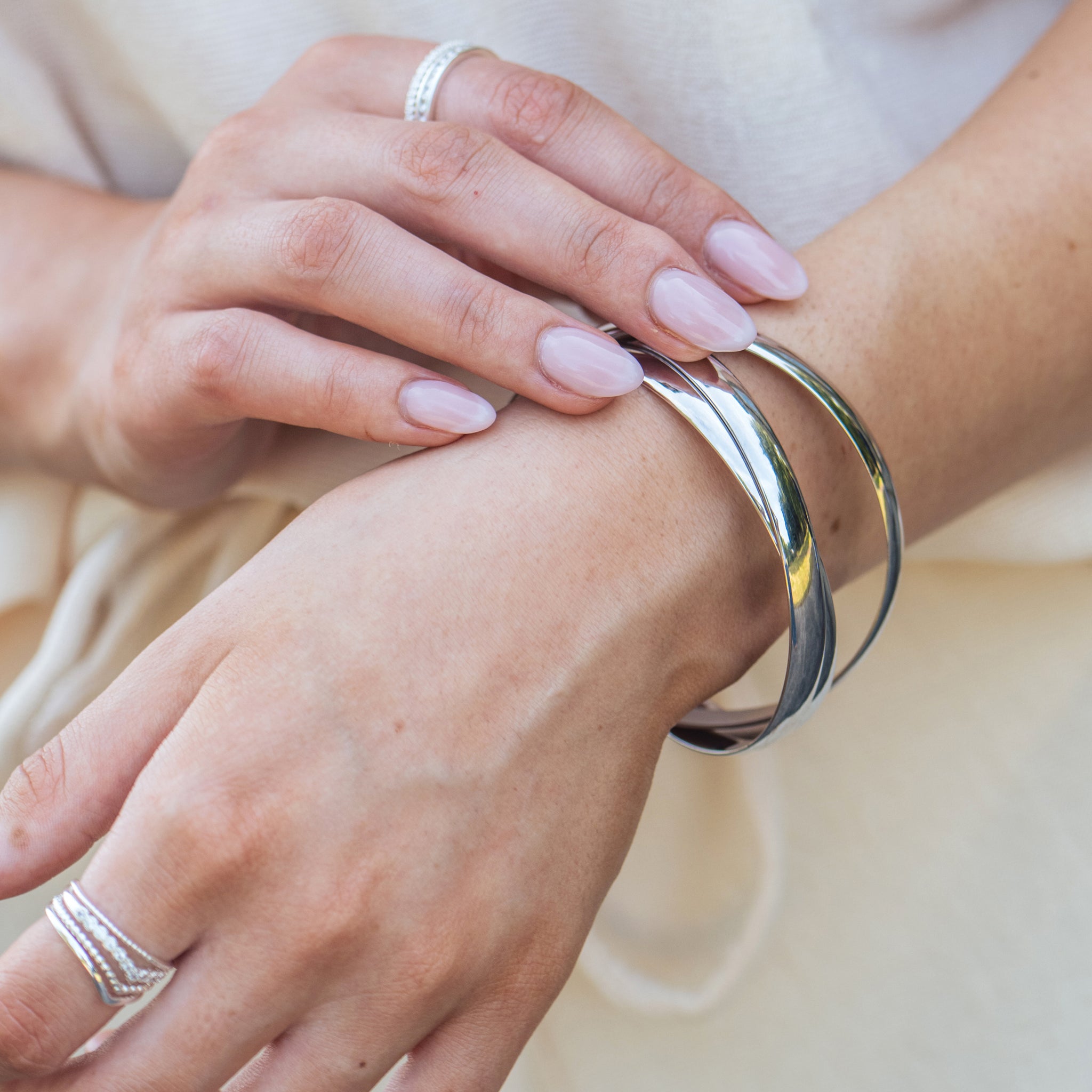 Silver bangles for women - Newbridge silverware 5