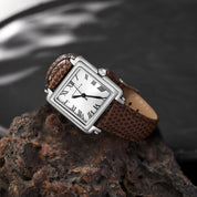 Ladies Watch with Bronze Colour Leather Strap