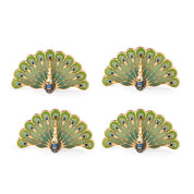 Peacock Napkin Rings Set of 4