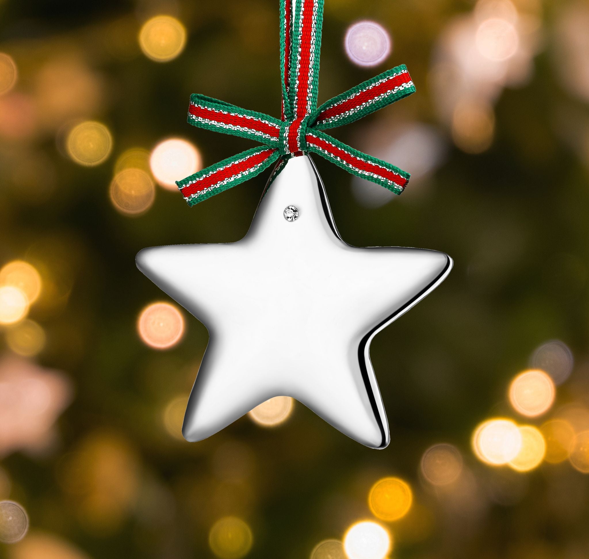 Star with Clear Stones Christmas Tree Decoration