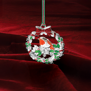 Robin with Holly Christmas Tree Decoration