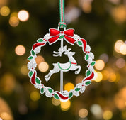Reindeer Wreath Christmas Tree Decoration