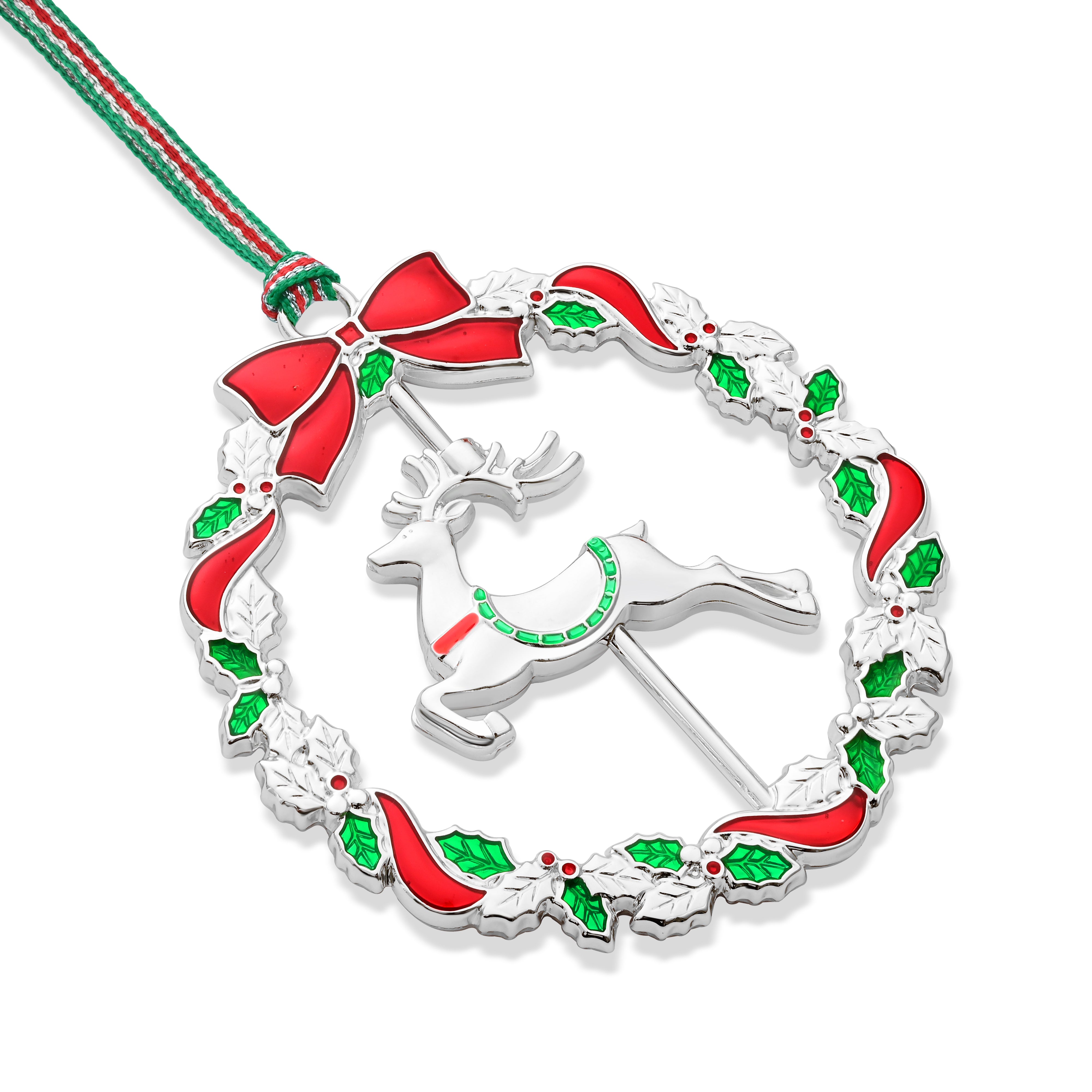Reindeer Wreath Christmas Tree Decoration