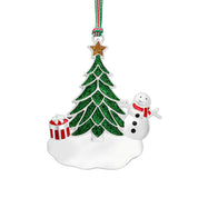 Christmas Tree with Snowman Decoration