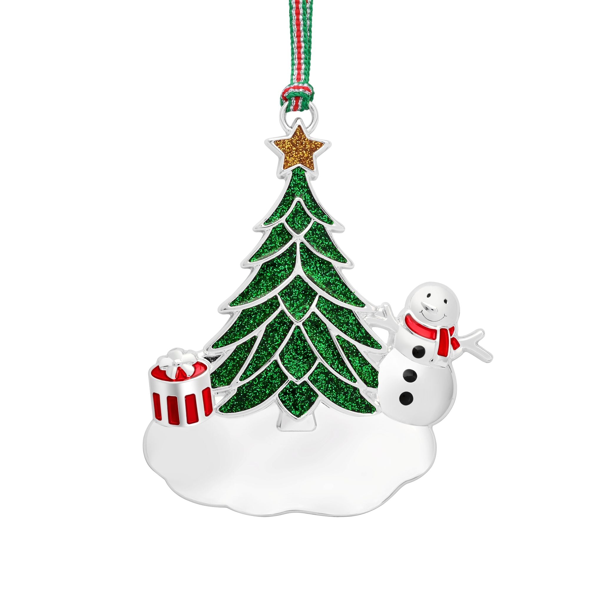 Christmas Tree with Snowman Decoration