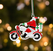 Motorcycle Santa Christmas Tree Decoration