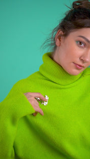 Ginkgo Leaf Brooch