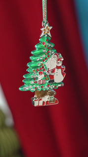 Santa & Snowman Christmas Tree Decoration