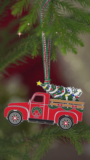 Car with Tree Christmas Decoration