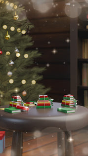 Book Stack Christmas Tree Decoration