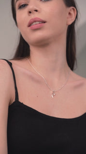 Floral Pendant Clear Stone