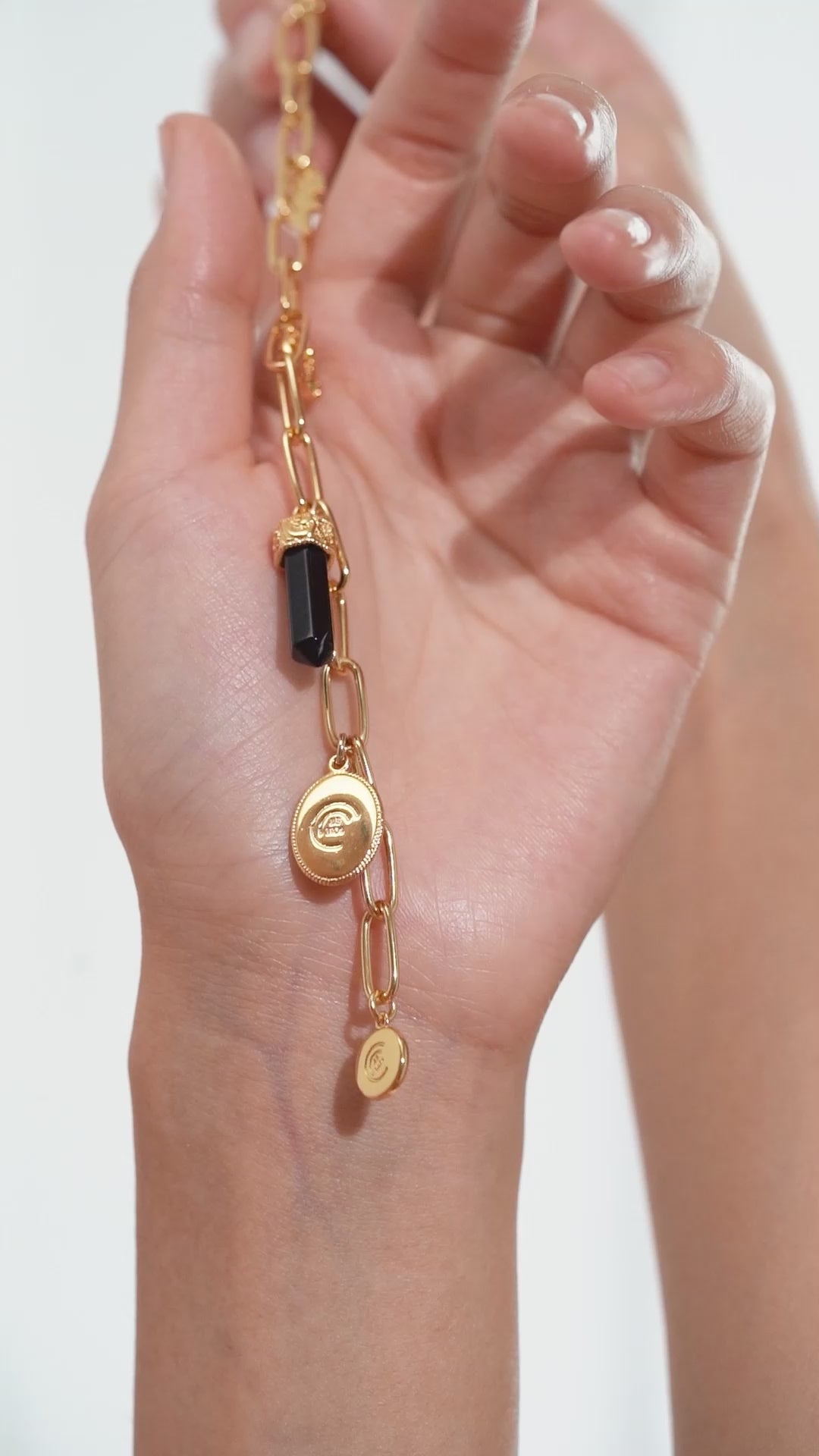 Gold Plated Bracelet with Charms
