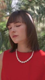 Pearl with Crystal Necklace