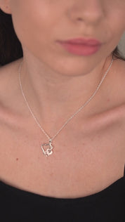 Multi Heart Pendant Clear