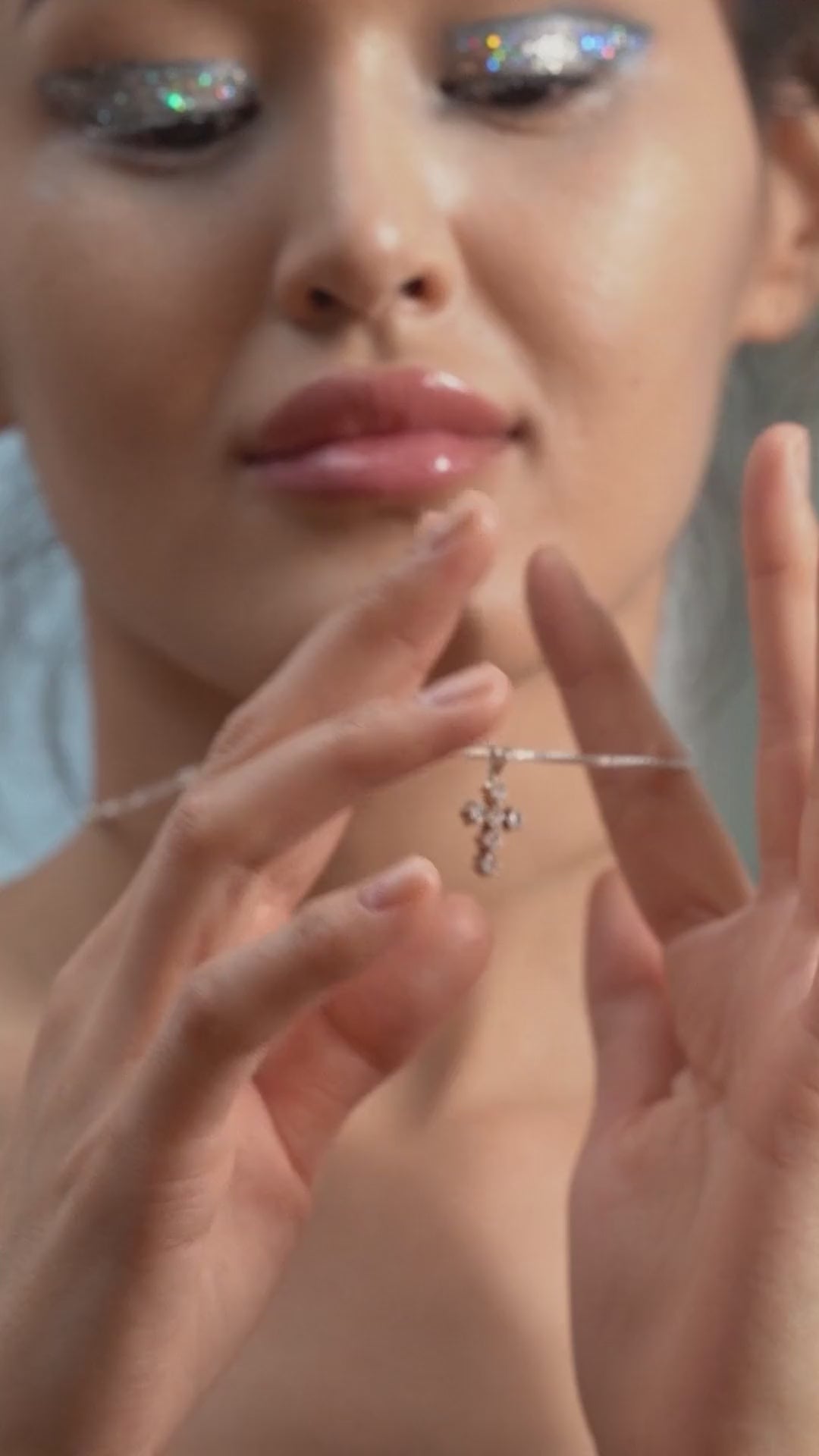 Cross Pendant Clear