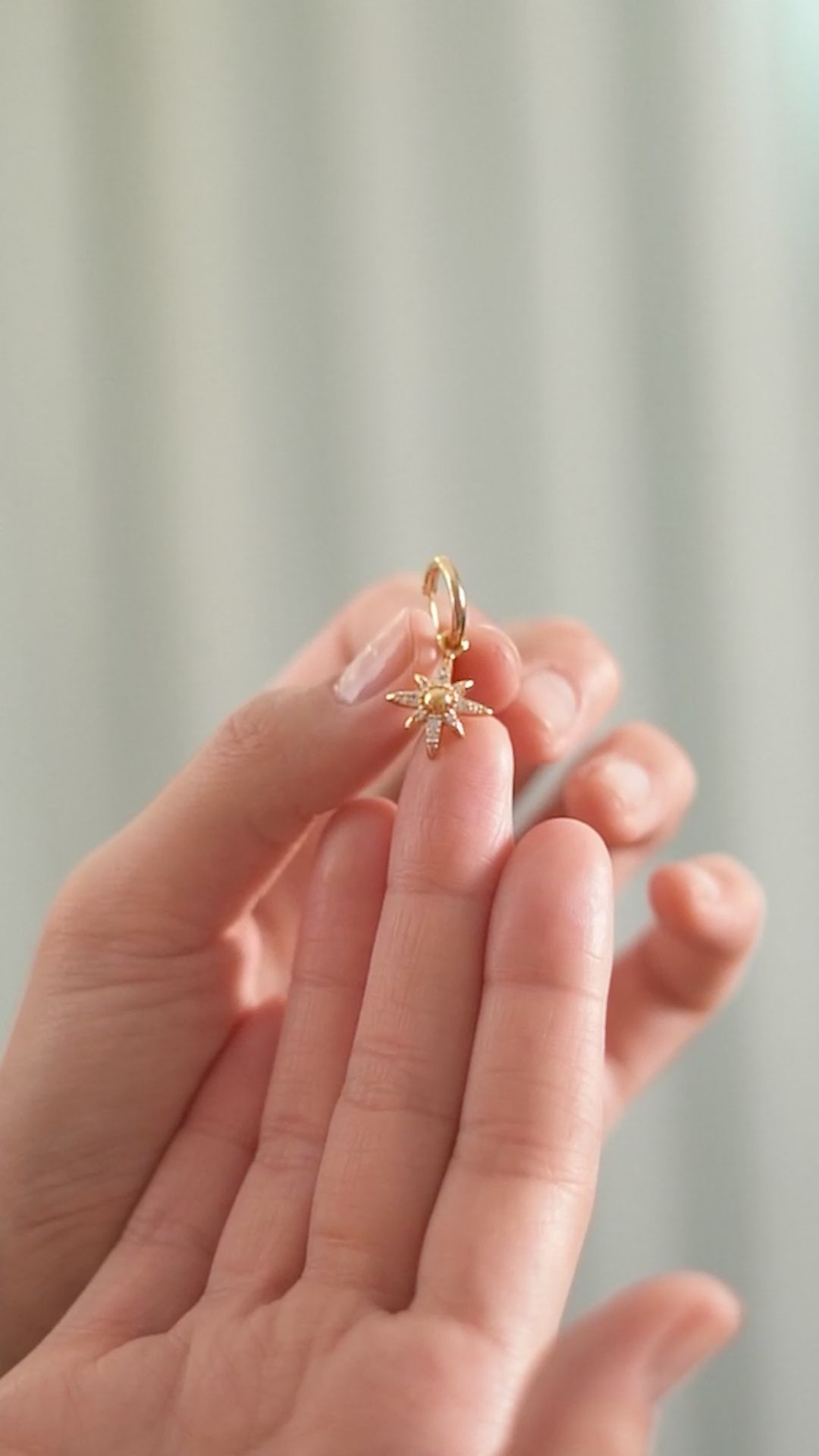 Amy Star Earrings with Clear Stones