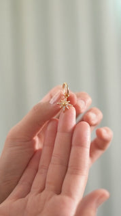 Amy Star Earrings with Clear Stones