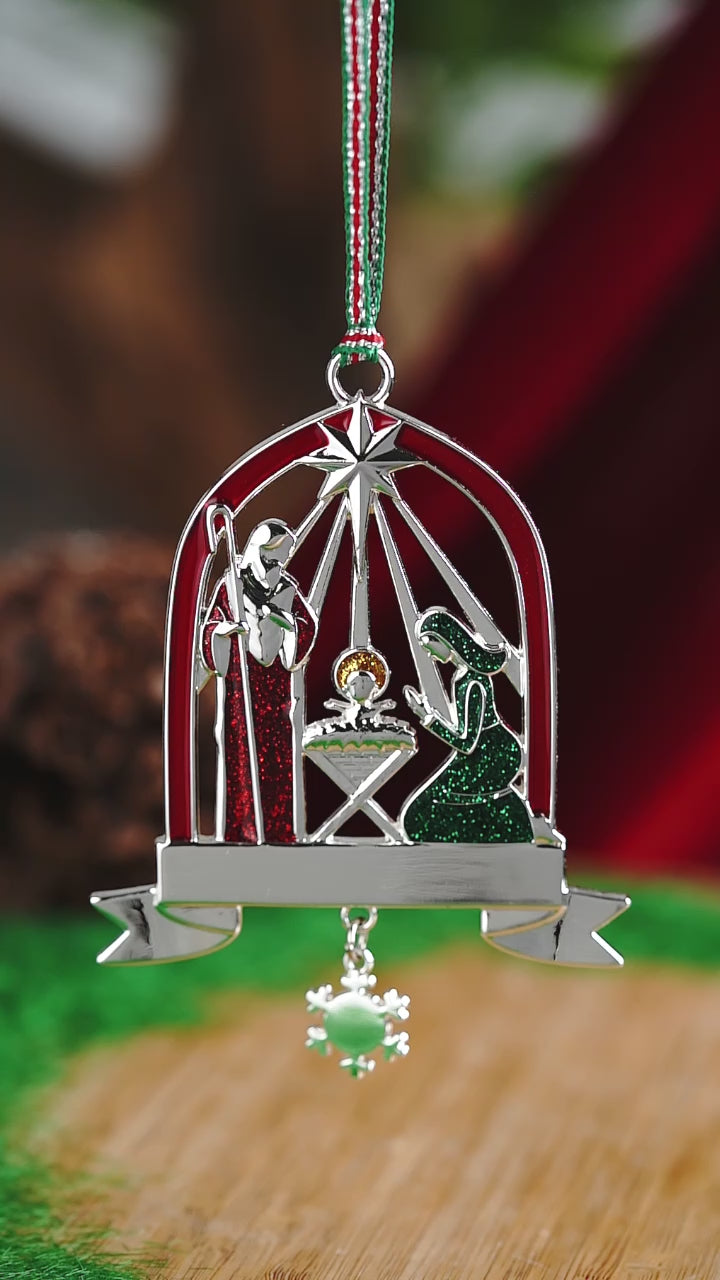 Nativity with Star Christmas Tree Decoration