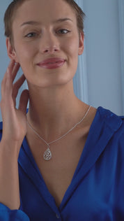 Tear Drop Textured Pendant