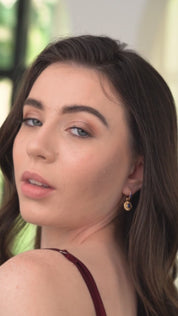 All Seeing Evil Eye Earrings Blue Stone