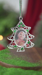 Holly Christmas Tree Photoframe Decoration