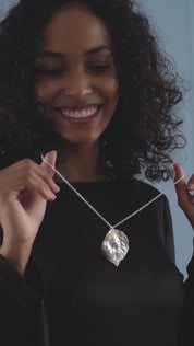 Leaf Pendant with Baroque Pearl