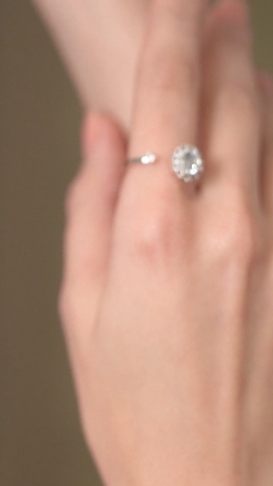Revolving Ring with Clear Stones