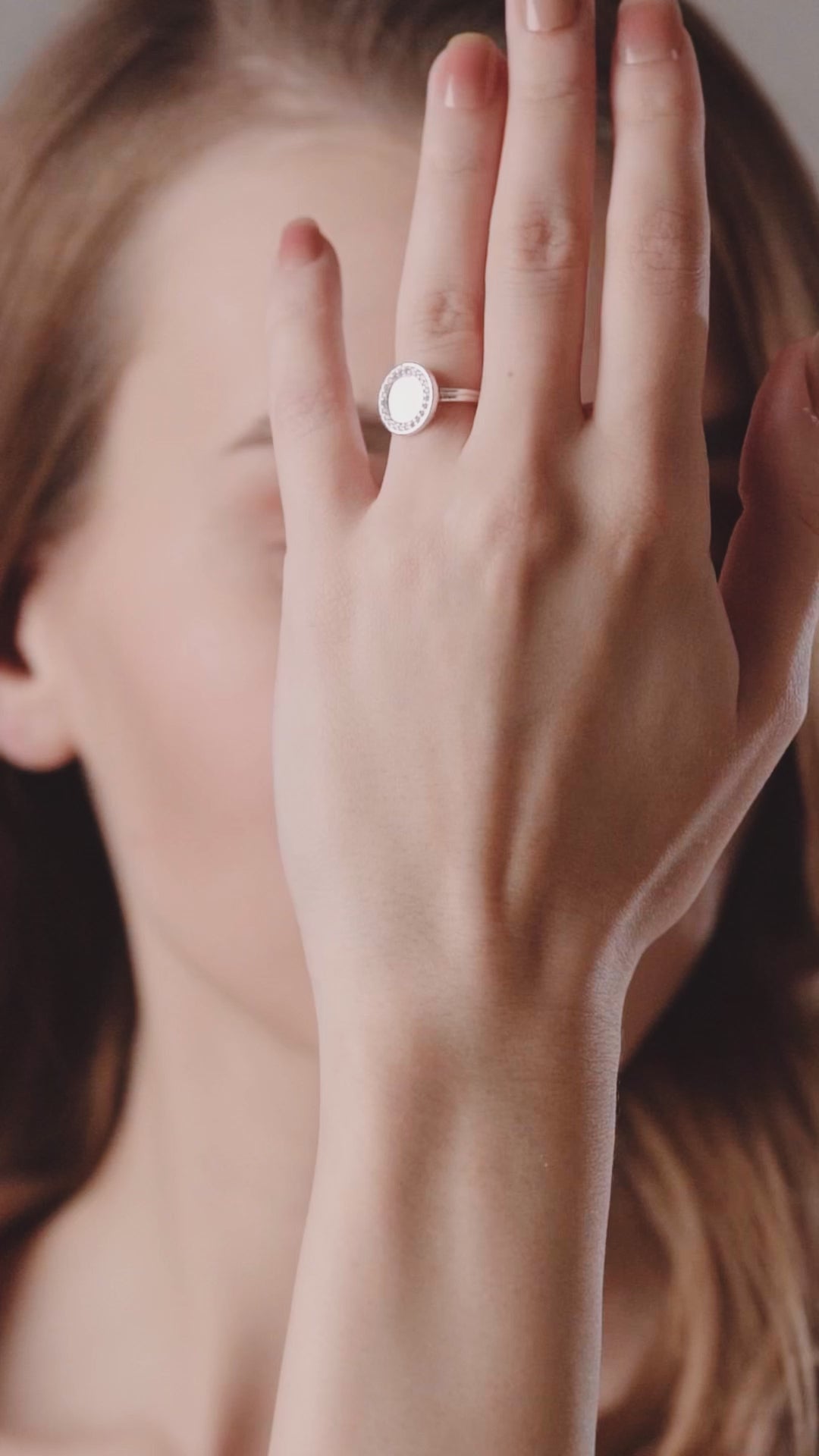 Circular Ring with Clear Stones