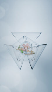 Gold Plated Pink Floral Revolving Ring