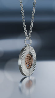 Silver & Rose Gold Plated Tiamo Pendant