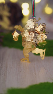 Skating Santa Christmas Tree Decoration