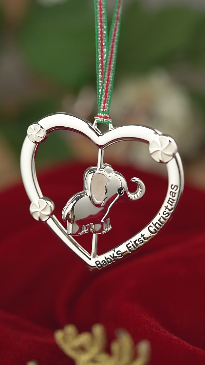 Babys 1st Christmas Heart Tree Decoration
