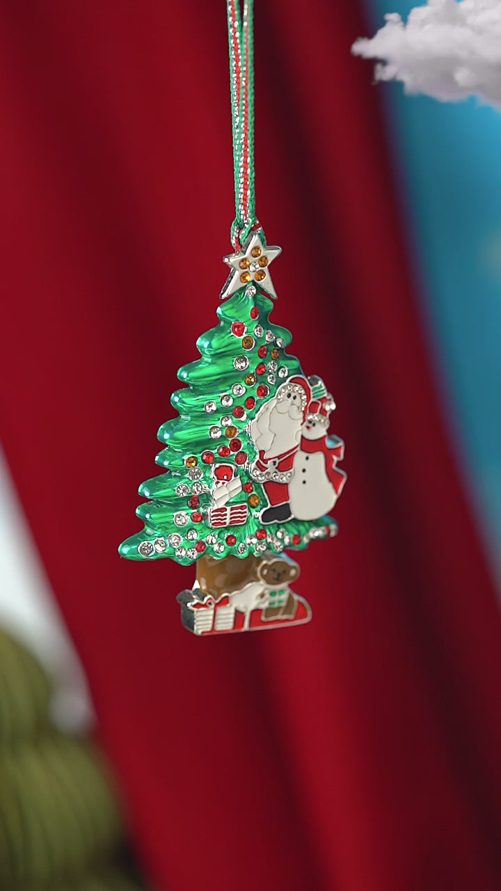 Santa & Snowman Christmas Tree Decoration