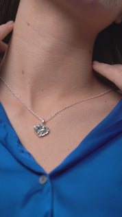 Clear Stone Heart Pendant