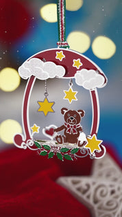 Teddy Bear Mobile Christmas Tree Decoration