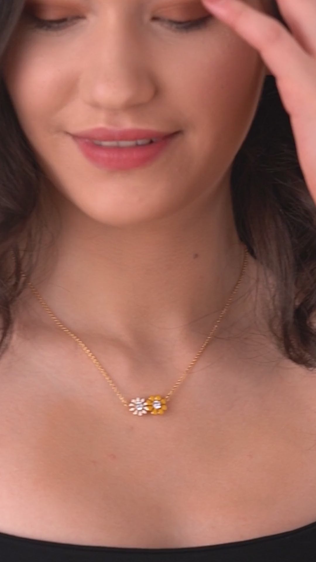 Yellow and White Floral Pendant