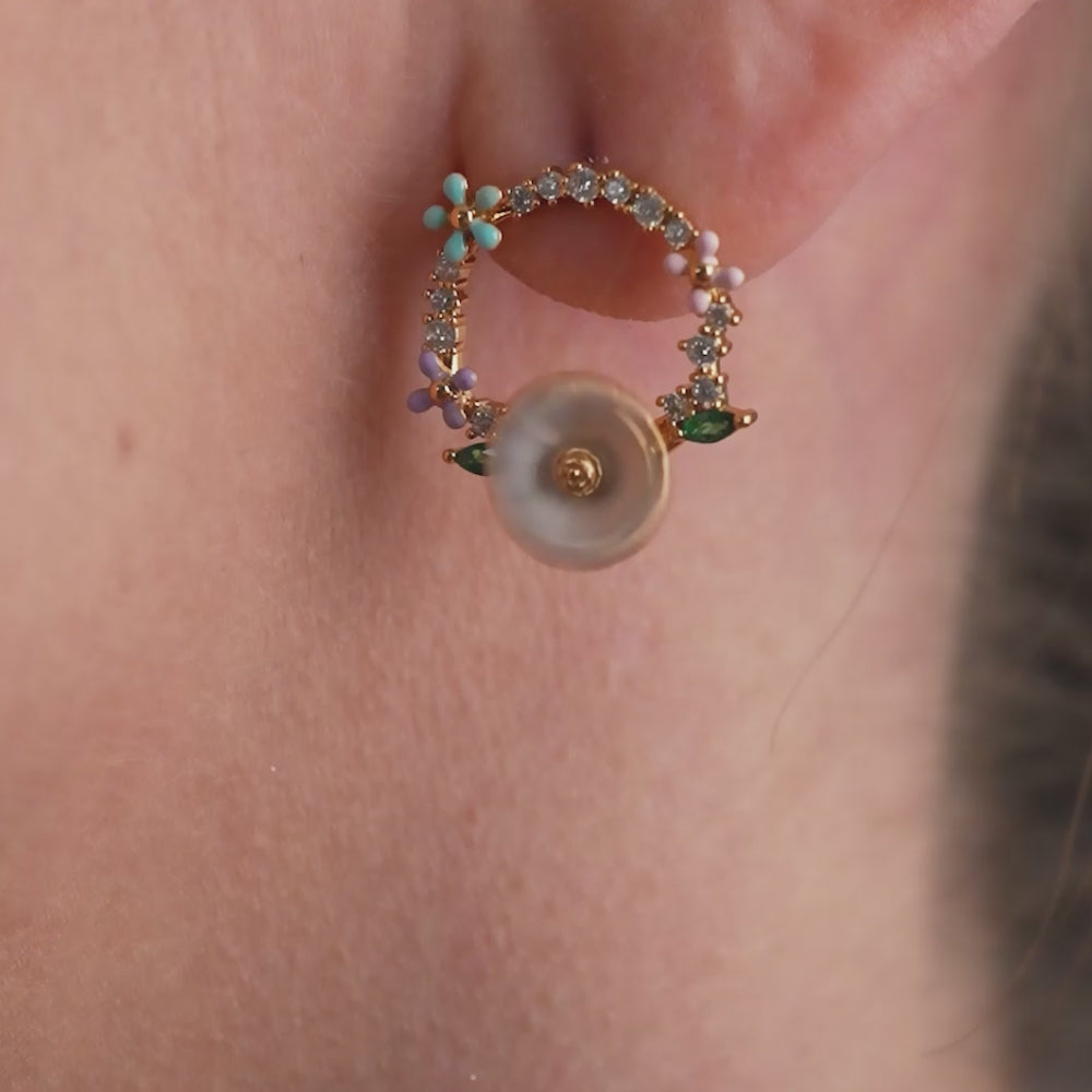 Gold Plated Daisy Earrings